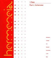 Cover of: 1 Peter: A Commentary on First Peter (Hermeneia: a Critical and Historical Commentary on the Bible)