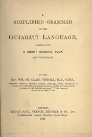 Cover of: A simplified grammar of the Gujar©Æat©Æi language by Tisdall, William St. Clair