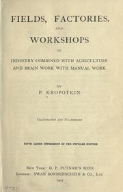 Cover of: Fields, factories, and workshops by 