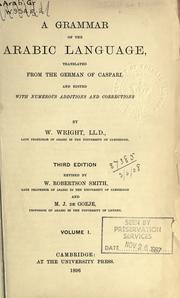 Cover of: A grammar of the Arabic language by C. P. Caspari