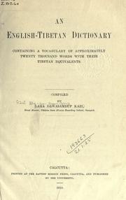 Cover of: An English-Tibetan dictionary by Kazi Zla-ba-Bsam-'grub