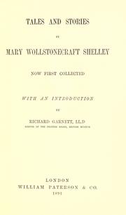 Cover of: Tales and stories by Mary Wollstonecraft Shelley