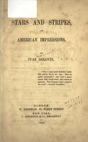 Cover of: Stars and stripes: or, American impressions.