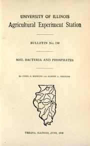 Cover of: Soil bacteria and phosphates