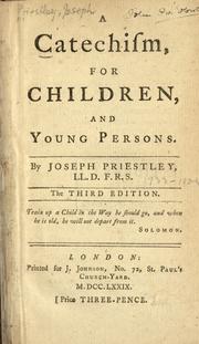 Cover of: catechism for children and young persons.