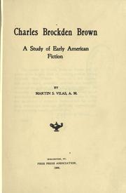 Cover of: Charles Brockden Brown by Martin Samuel Vilas