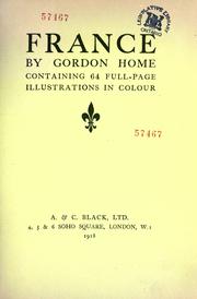 Cover of: France by Gordon Home