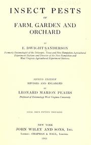 Cover of: Insect pests of farm, garden and orchard by Sanderson, Ezra Dwight