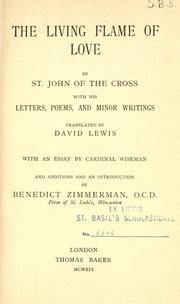 Cover of: The living flame of love by John of the Cross