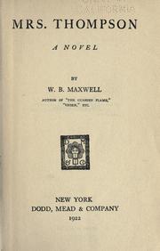 Cover of: Mrs. Thompson: a novel