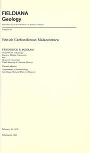 British Carboniferous Malacostraca by Frederick R. Schram