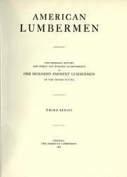 Cover of: American lumbermen by 
