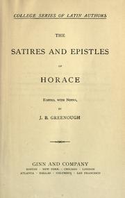 Cover of: The satires and epistles. by Horace