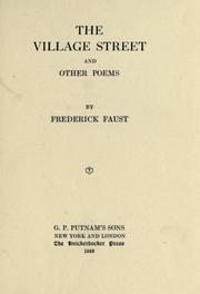 Cover of: Village street and other poems