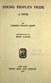 Cover of: Young people's pride by Stephen Vincent Benét
