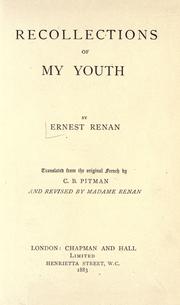 Cover of: Recollections of my youth by Ernest Renan