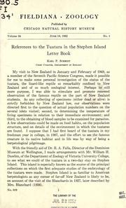 Cover of: References to the Tuatara in the Stephen Island letter book