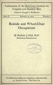 Cover of: Bedside and wheel-chair occupations