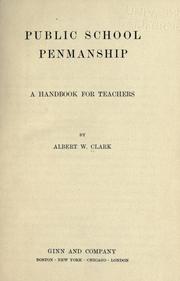 Cover of: Public school penmanship: a handbook for teachers