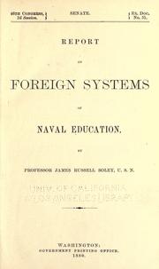 Cover of: Report on foreign systems of naval education