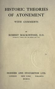 Cover of: Historic theories of atonement: with comments.