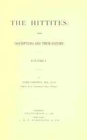 The Hittites by Campbell, John