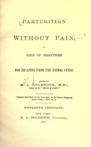 Cover of: Parturition without pain