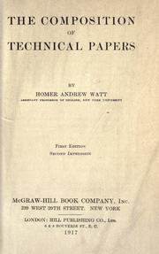 Cover of: The composition of technical papers