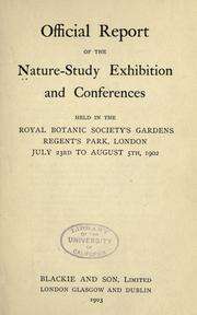 Cover of: Official report of the Nature-Study Exhibition and conferences by Nature-Study Exhibition