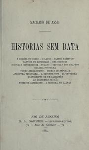 Cover of: Historias sem data.