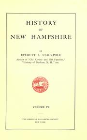 Cover of: History of New Hampshire by Everett Schermerhorn Stackpole