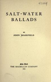 Cover of: Salt-water Ballads