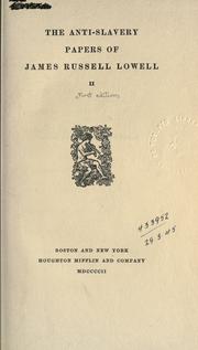 Cover of: Anti-slavery papers.