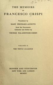 Cover of: The memoirs of Francesco Crispi by Francesco Crispi