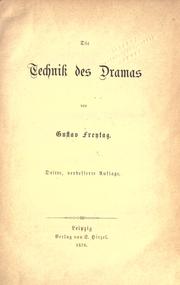 Cover of: Die technik des dramas.
