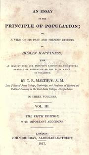 Cover of: An essay on the principle of population by Thomas Robert Malthus