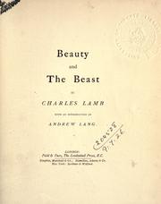 Cover of: Beauty and the beast.: With an introd. by Andrew Lang.