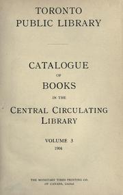 Cover of: Catalogue of books in the circulating library.