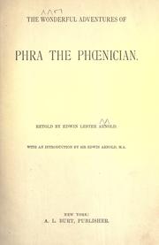 Cover of: The wonderful adventures of Phra the Phoenician