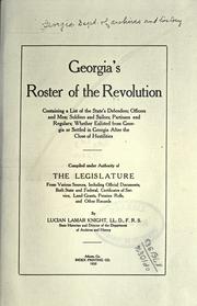 Cover of: Georgia's Roster of the Revolution. by Georgia. Dept. of Archives and History.