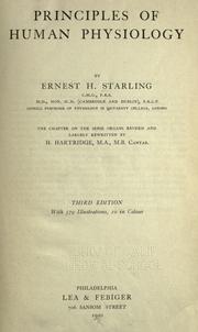 Cover of: Principles of human physiology by Ernest Henry Starling