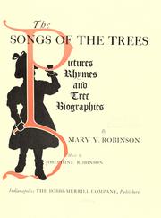 Cover of: songs of the trees: pictures, rhymes and tree biographies
