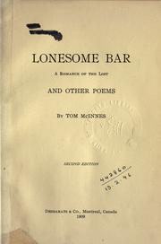 Cover of: Lonesome bar: a romance of the lost and other poems