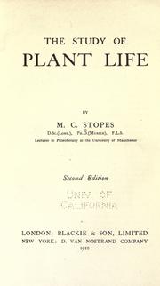 Cover of: The study of plant life by Marie Charlotte Carmichael Stopes