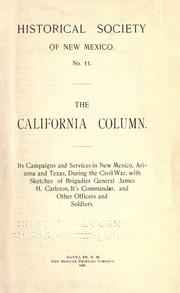 Cover of: The California column. by George Henry Pettis