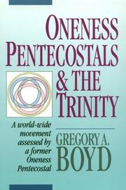 Cover of: Oneness Pentecostals and the Trinity