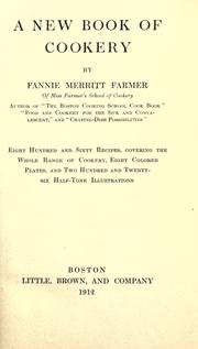 Cover of: A new book of cookery by Fannie Merritt Farmer