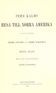 Cover of: Pehr Kalms Resa till Norra Amerika by Kalm, Pehr