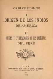 I. Origen de los indios de América by Carlos Prince