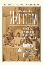Cover of: The Gospel of Matthew by James Montgomery Boice